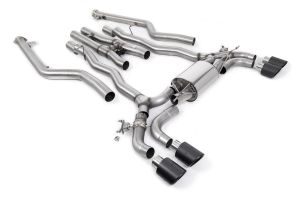  Cat Back System inc. OPF/GPF Bypass with Carbon JET-100 Trims  - Required Stage 2 ECU Software or OPF/GPF Bypass Module - For Vehicles with Flange Connection to OE Downpipes