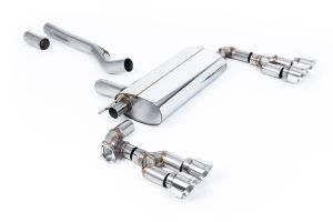  Maxton x Milltek - OPF/GPF Back System with Quad GT-100 Polished Trims - ECE Approved (OE System Requires To Be Cut For Installation) - MUST BE Fitted with Maxton Diffuser