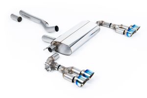  Maxton x Milltek - OPF/GPF Back System with Quad GT-100 Burnt/Blue Titanium Trims - ECE Approved (OE System Requires To Be Cut For Installation) - MUST BE Fitted with Maxton Diffuser