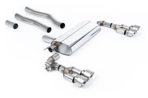  Maxton x Milltek - OPF/GPF Back System - Quad GT-100 Brushed Titanium Trims - ECE Approved - MUST BE Fitted with Maxton Diffuser