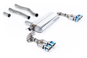  Maxton x Milltek - OPF/GPF Back System - Quad GT-100 Burnt/Blue Titanium Trims - ECE Approved - MUST BE Fitted with Maxton Diffuser