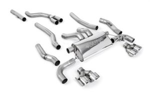  Cat Back with Quad GT-100 Polished Trims (Does NOT Require the OE System to be Cut)