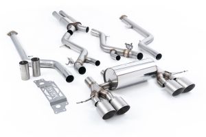  Cat Back - Resonated with GT-115 Brushed Titanium Trims - Requires Stage 2 ECU Remap or OPF/GPF Bypass Modules