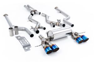  Cat Back - Resonated with GT-115 Burnt/Blue Titanium Trims - Requires Stage 2 ECU Remap or OPF/GPF Bypass Modules