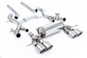 Secondary Cat Back System - Non-Resonated with GT-115 Brushed Titanium Trims