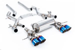  Secondary Cat Back System - Non-Resonated with GT-115 Burnt/Blue Titanium Trims