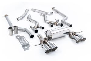  Cat Back System - Non-Resonated with GT-115 Polished Trims (Removes Secondary Cats)