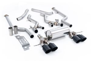  Cat Back System - Non-Resonated with GT-115 Cerakote Black Trims (Removes Secondary Cats)
