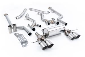  Cat Back System - Non-Resonated with GT-115 Brushed Titanium Trims (Removes Secondary Cats)