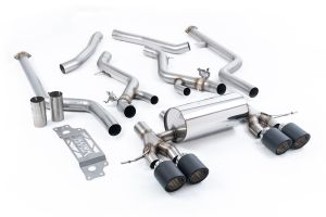  Cat Back System - Non-Resonated with JET-115 Carbon Trims (Removes Secondary Cats)