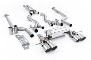  Cat Back System - Resonated with GT-115 Brushed Titanium Trims (Removes Secondary Cats)