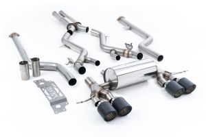 Cat Back System - Resonated with JET-115 Carbon Trims (Removes Secondary Cats)