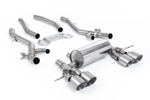  Secondary Cat Back System with Centre Resonator Bypass & GT-115 Brushed Titanium Trims