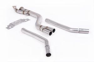  Single Mid Pipe 102mm - Non Resonated to Milltek Axle Back Only - NOTE Does not require MSBM406 if installing with Milltek Downpipes