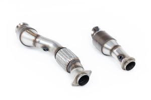  V2 HJS HQ 200 Cell Catted Downpipes (No CEL) - Fits to OE or Milltek 102mm Mid Pipes