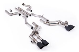  H-Pipe Valved System with Quad GT-115 4.5' Cerakote Black Tips 