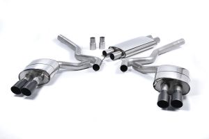  Resonated (Quieter) with Quad Black GT-90 Tips - Requires Roush Rear Valance