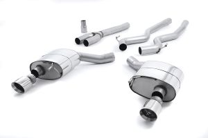  Dual Outlet Non Resonated with GT-100 Polished Trims