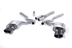  Quad Outlet Non Resonated with GT-90 Cerakote Black Trims (requires Roush Performance Rear Valance)
