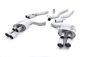  Quad Outlet Non Resonated with GT-90 Polished Trims (requires Roush Performance Rear Valance)