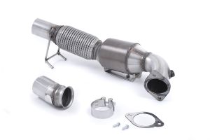  Large Bore Downpipe with 200 Cell High Flow Cat. Requires Stage 2 ECU Remap. For fitment to OE Cat Back Only