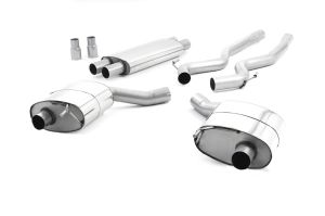  Dual Outlet Resonated (Quieter) with Burnt Titanium GT-100 Tips (EC Approved)