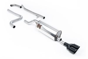  Road + Cat Back with Twin GT-90 Cerakote Black Trims - Required Fiesta ST Valance