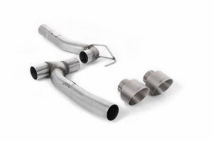  Upgrade Kits for Existing Milltek Cat Back Systems with Brushed Titanium GT-100 Trims - Requires Maxton Diffuser
