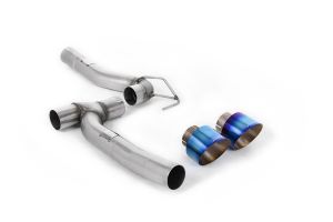  Upgrade Kits for Existing Milltek Cat Back Systems with Burnt/Blue Titanium GT-100 Trims - Requires Maxton Diffuser