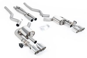  Active Valved Cat Back with X Pipe and GT-115 / 4.5' Polished Tips