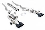  Active Valved Cat Back with X Pipe and GT-115 / 4.5' Cerakote Black Tips