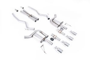  Active Valved Cat Back with X Pipe and GT-100 / 4' Polished Tips