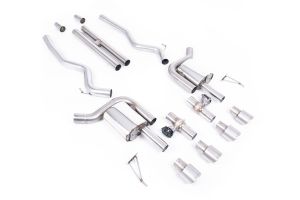  Active Valved Cat Back with H Pipe and GT-100 / 4' Brushed Titanium Tips - (loudest)