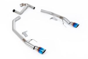  Twin Outlet (Ranger Raptor Style) with GT-90 Burnt/Blue Titanium Tips