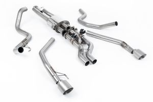  Valved Cat Back with GT-115 Brushed Titanium Tips