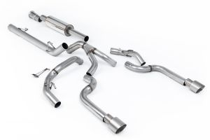  Dual Outlet (Non Tremor Models) - Road+ Resonated with 2 x GT-100 Brushed Titanium Tips