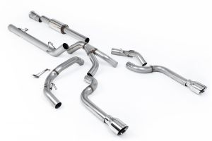  Dual Outlet (Non Tremor Models) - Race Part-Resonated (Louder) with 2 x GT-100 Polished Tips