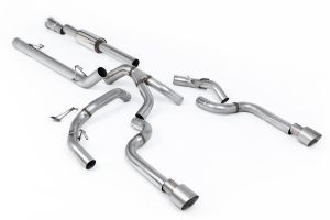 Dual Outlet (Non Tremor Models) - Race Part-Resonated (Louder) with 2 x GT-100 Brushed Titanium Tips