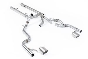  Dual Outlet - Race Non-Resonated (Louder) with GT-115 Brushed Titanium Tips
