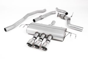  Cat Back Non-Resonated (Louder) - Type-R Style with GT-100 Polished Trims - Requires Rear Valance to be Trimmed