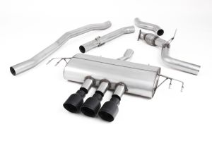  Cat Back Non-Resonated (Louder) - Type-R Style with GT-100 Cerakote Black Trims - Requires Rear Valance to be Trimmed
