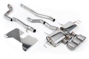  Non Resonated (Loudest) Valved Catback with GT-115 Brushed Titanium Trims