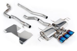  Non Resonated (Loudest) Valved Catback with GT-115 Burnt/Blue Titanium Trims