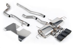  Non Resonated (Loudest) Valved Catback with JET-115 Carbon Fibre Trims