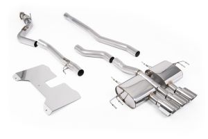  Non Resonated (Loudest) NON-VALVED Catback with GT-115 Polished Trims
