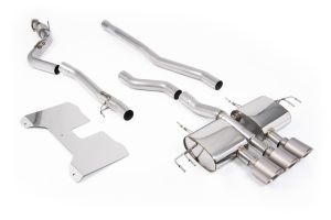  Non Resonated (Loudest) NON-VALVED Catback with GT-115 Brushed Titanium Trims