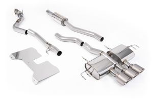  Part Resonated (Road+) NON VALVED Catback with GT-115 Brushed Titanium Trims
