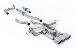  Cat Back Resonated with 3 x GT-115 Brushed Titanium Trims