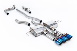 Cat Back Part-Resonated (Mid Volume Level) with 3 x GT-115 Burnt/Blue Titanium Trims