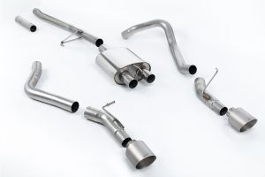  Side Exit Cat Back with GT-115 Brushed Titanium Tips (No Impact to ground clearance)